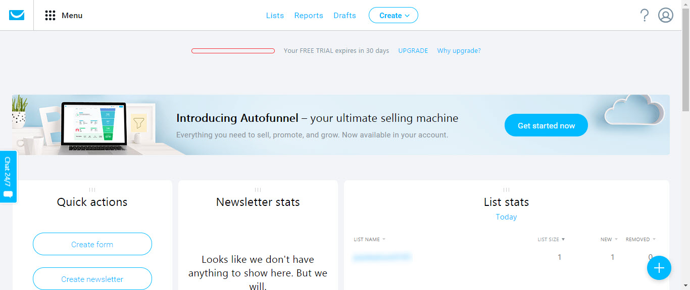 The 5 Best Email Autoresponders for Your Website -Getresponse page