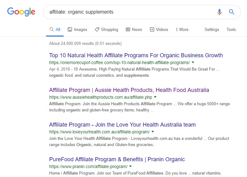 Best Supplement Affiliate Programs - organic supps