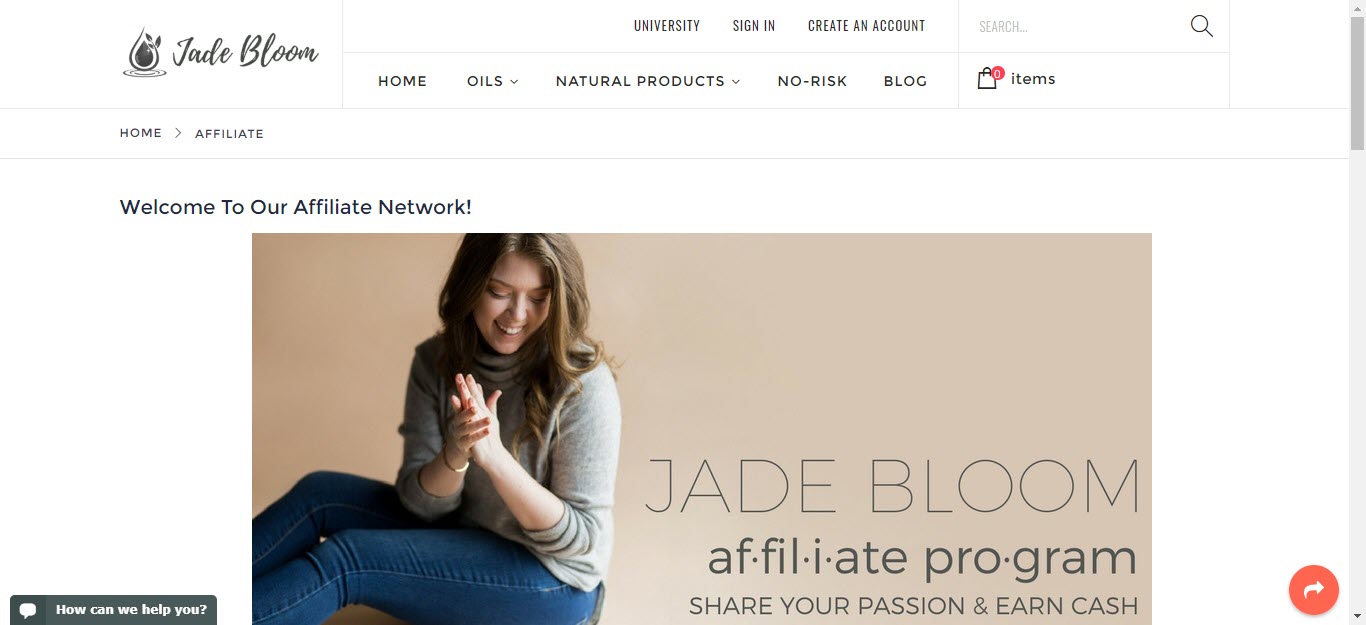 Essential Oils Affiliate Programs - Jade Bloom affiliate