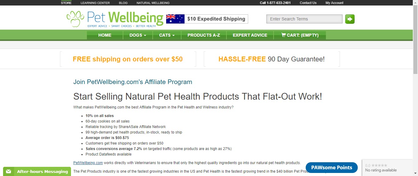 Pet Supplies Affiliate Programs - pet wellbeing affiliate