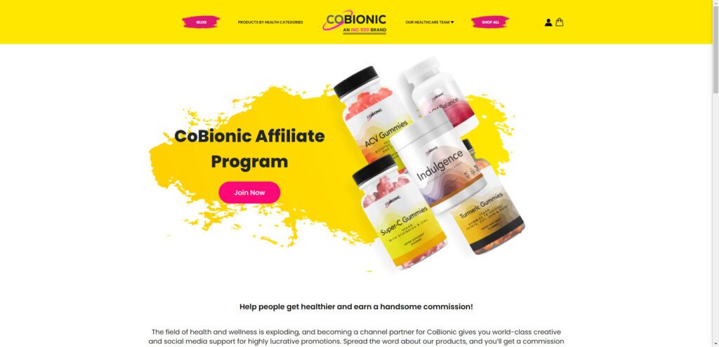 supplement affiliate programs - Cobionic affiliate