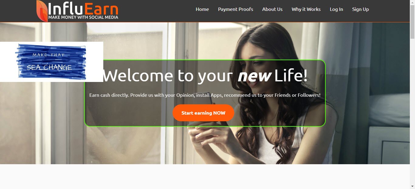 Earn Money Online with Influearn - header