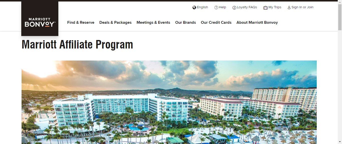 Best Hotel Affiliate Programs - marriott affiliate