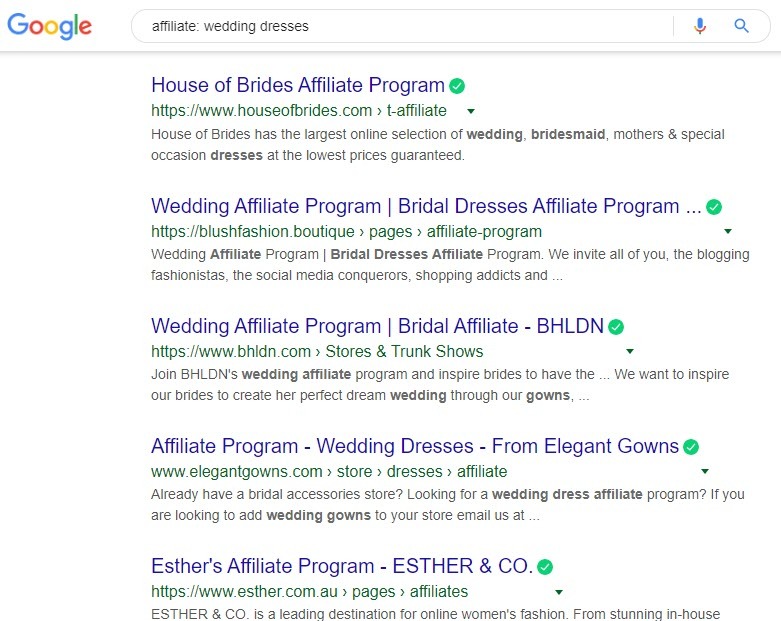 Online Wedding Website - wedding dress affiliate