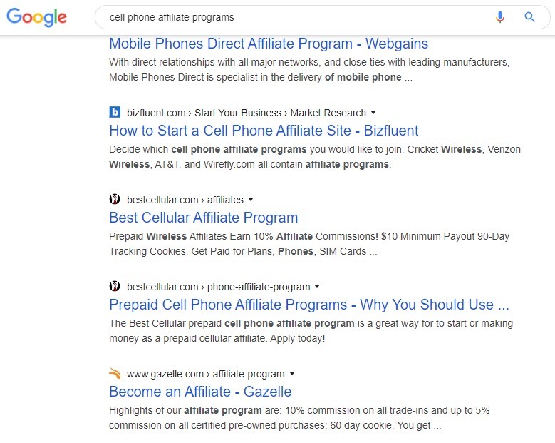 10 Cell Phone Affiliate Programs - affiliate list