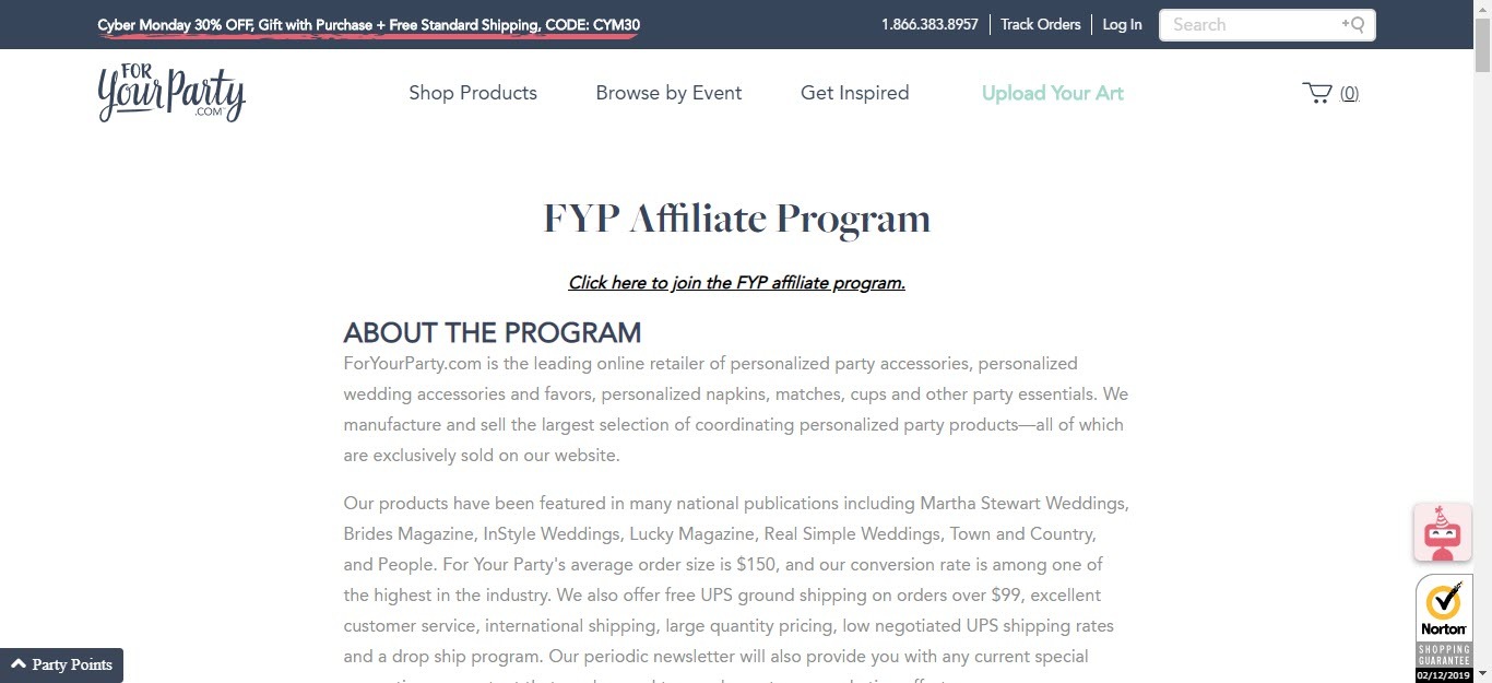 Wedding Affiliate Program - For Your Party affiliate