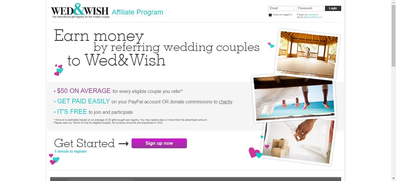 Wedding Affiliate Program - Wed and Wish affiliate