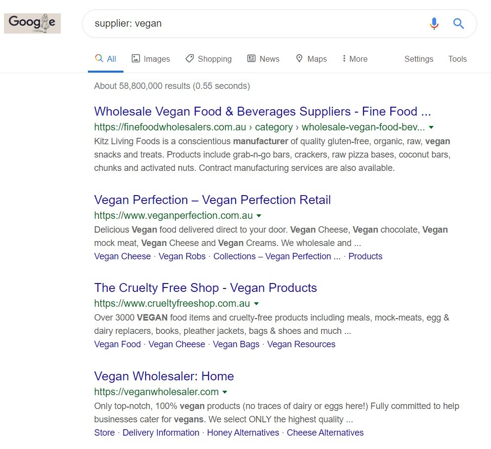 Vegan Products Online - vegan supplier