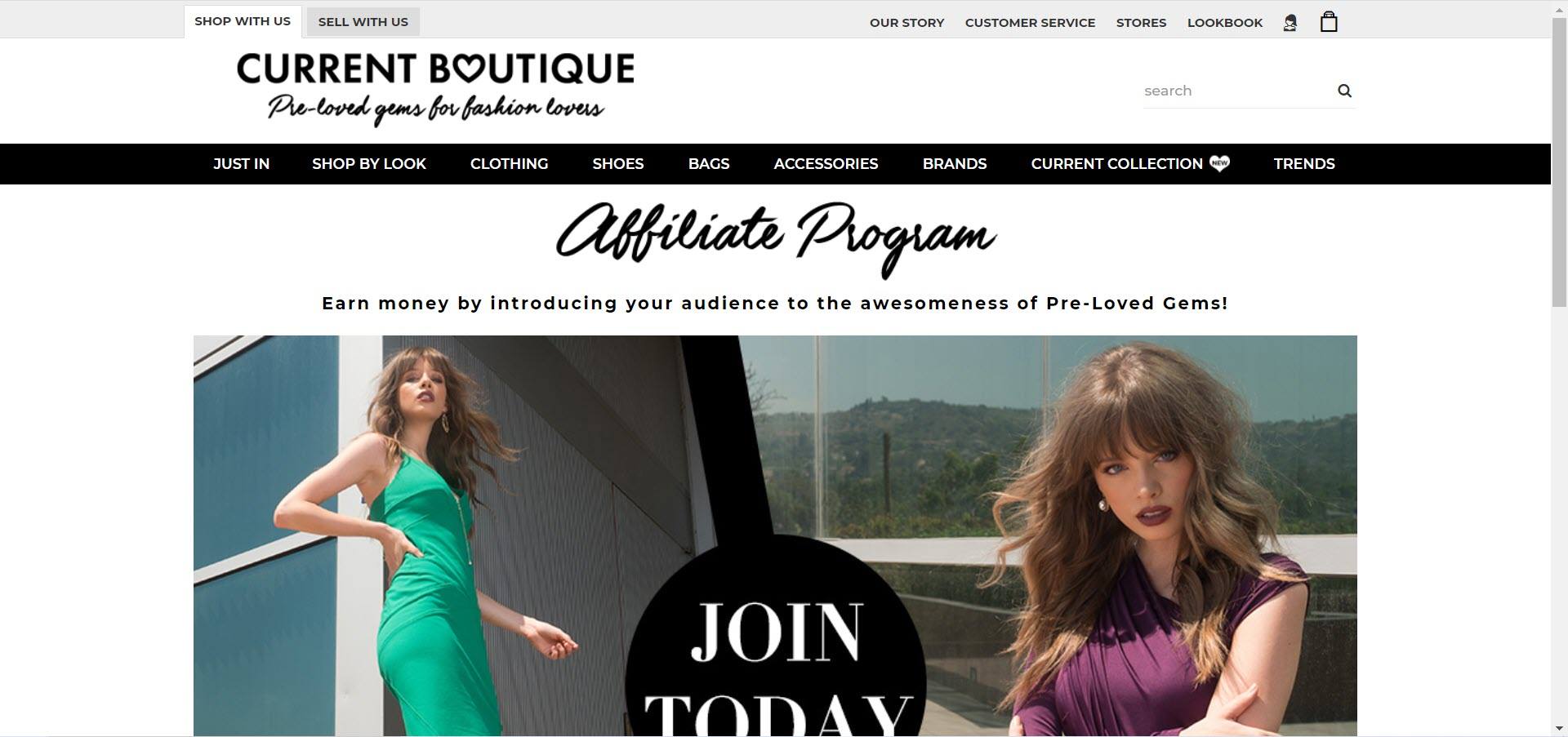 Women's Fashion Affiliate Programs - Current Boutique affiliate