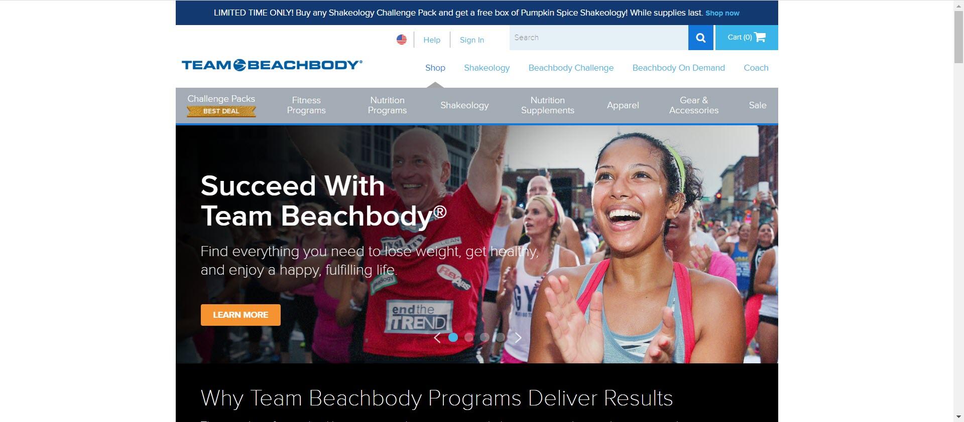 beachbody MLM review - Beachbody home