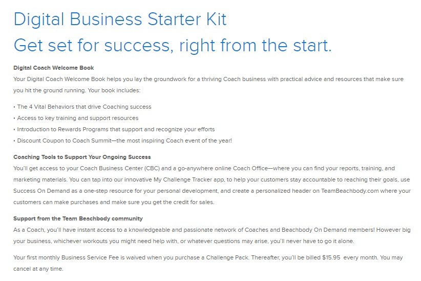 beachbody MLM review - Digital business Starter Kits