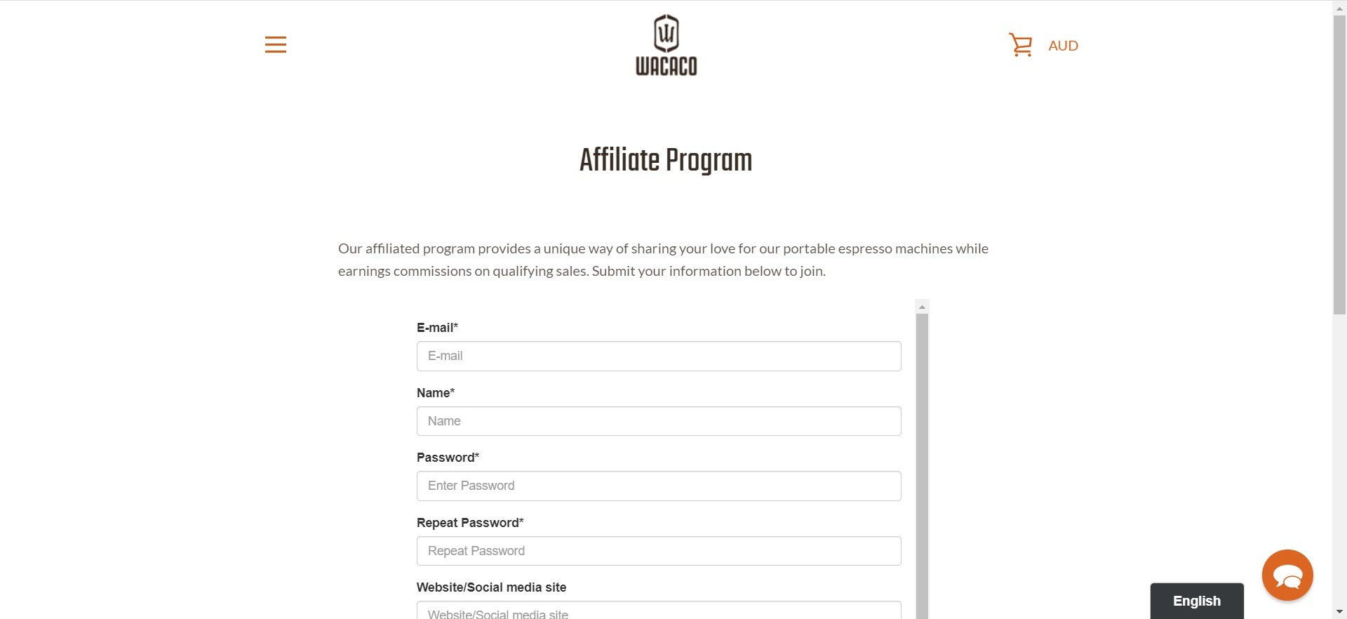 coffee affiliate programs - Wacaco affiliate
