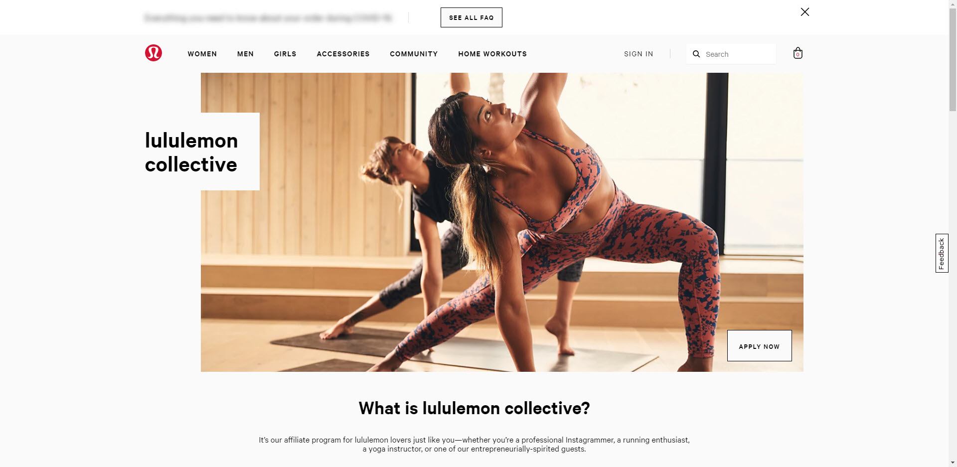 Activewear Affiliate Programs - Lululemon affiliate