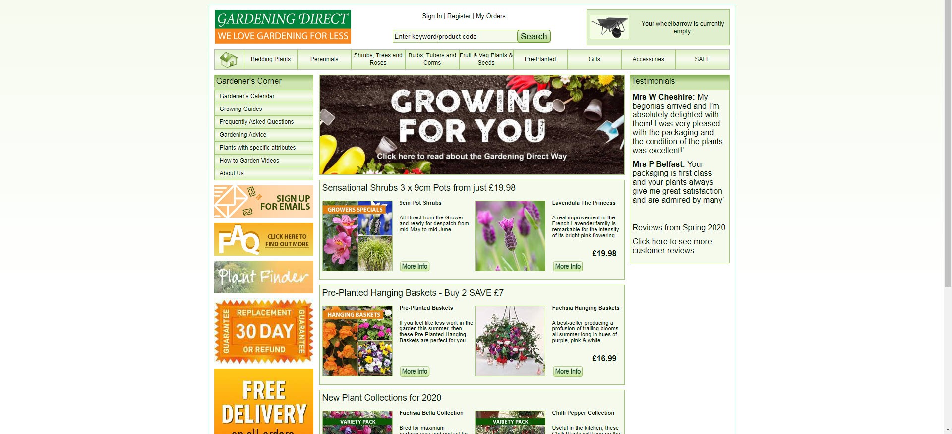 Gardening Affiliate Programs - Gardening Direct Home