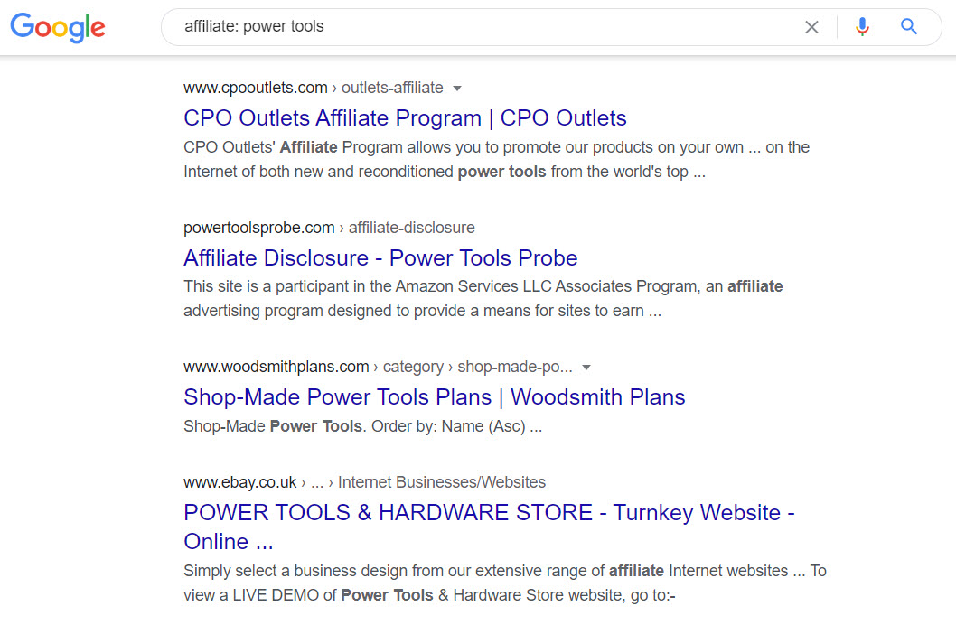 Power tools affiliate programs - affiliate