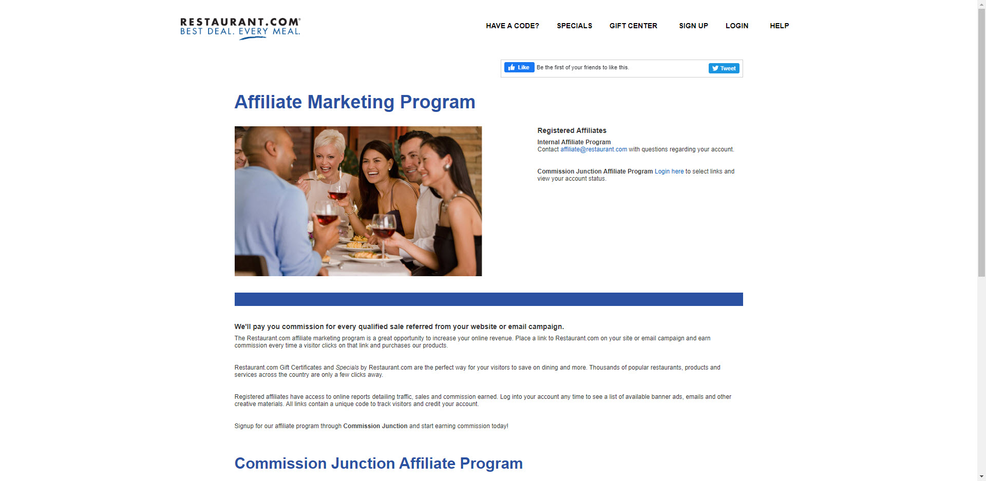 Restaurant Affiliate Programs - Restaurant.com affiliate