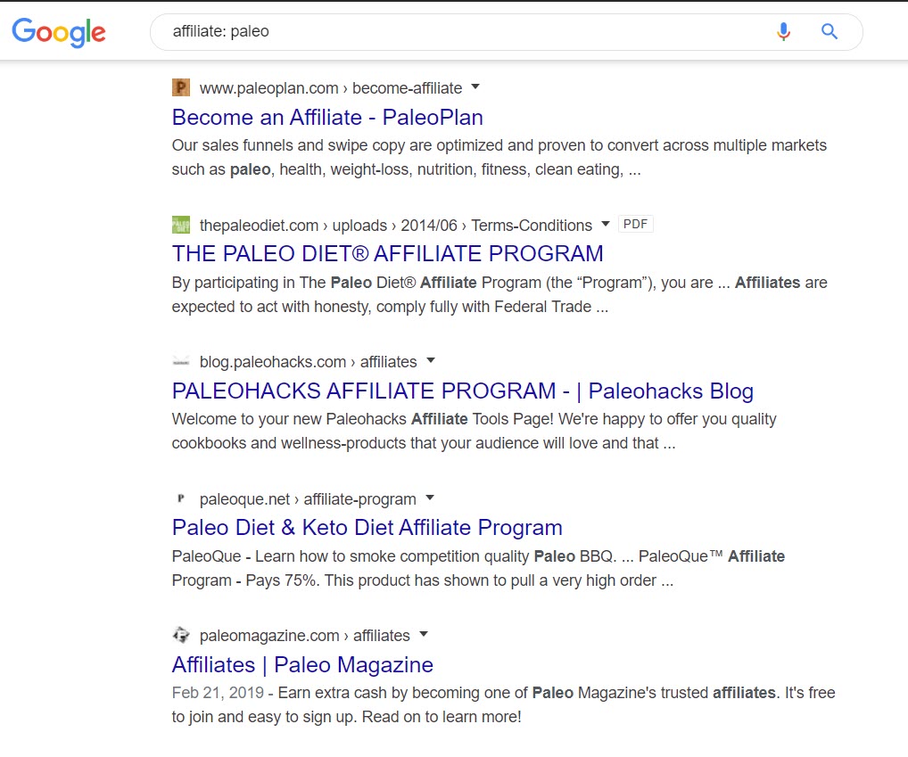 paleo affiliate programs - affiliates