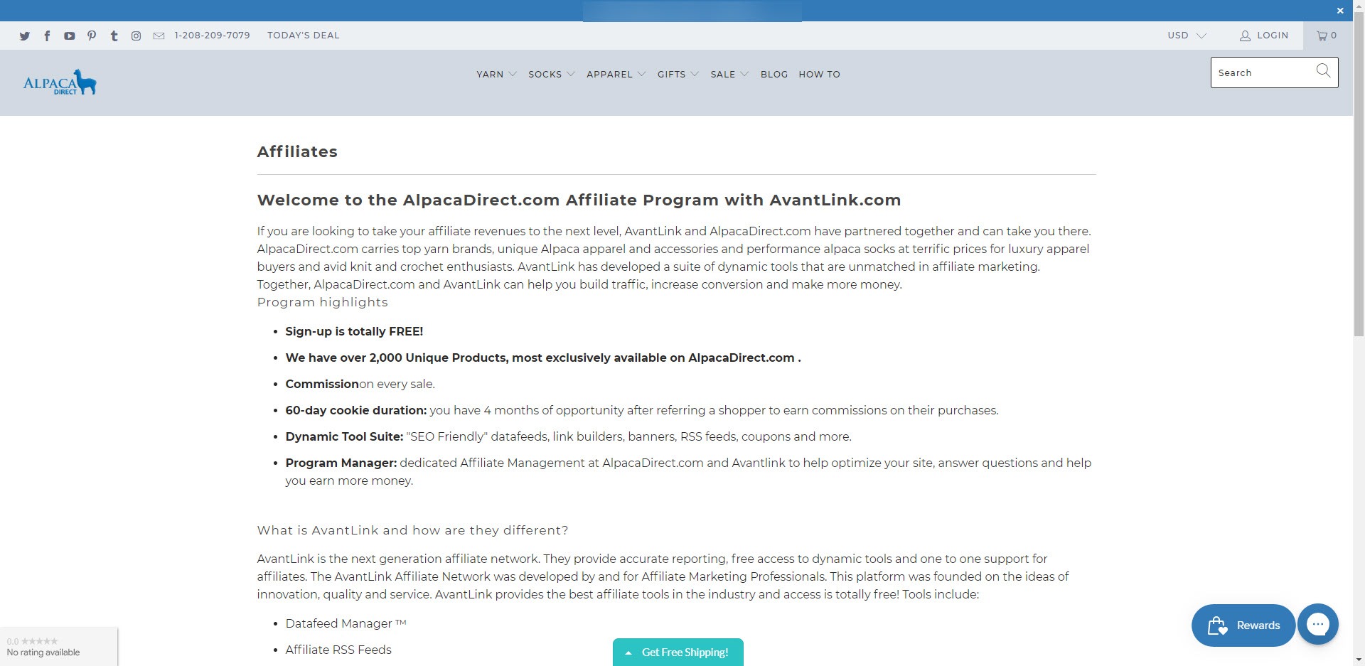 Knitting Affiliate Programs - Alpaca Direct affiliate