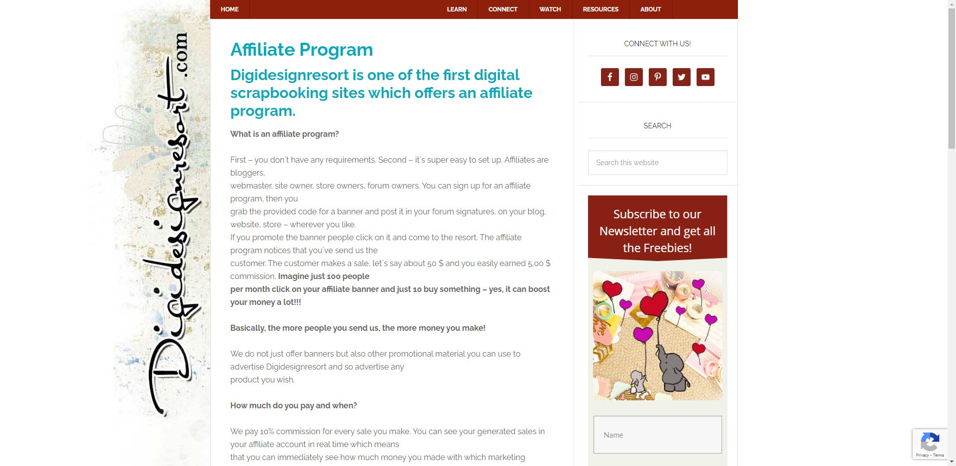 Scrapbooking Affiliate Programs - Digitaldesignresort.com affiliate