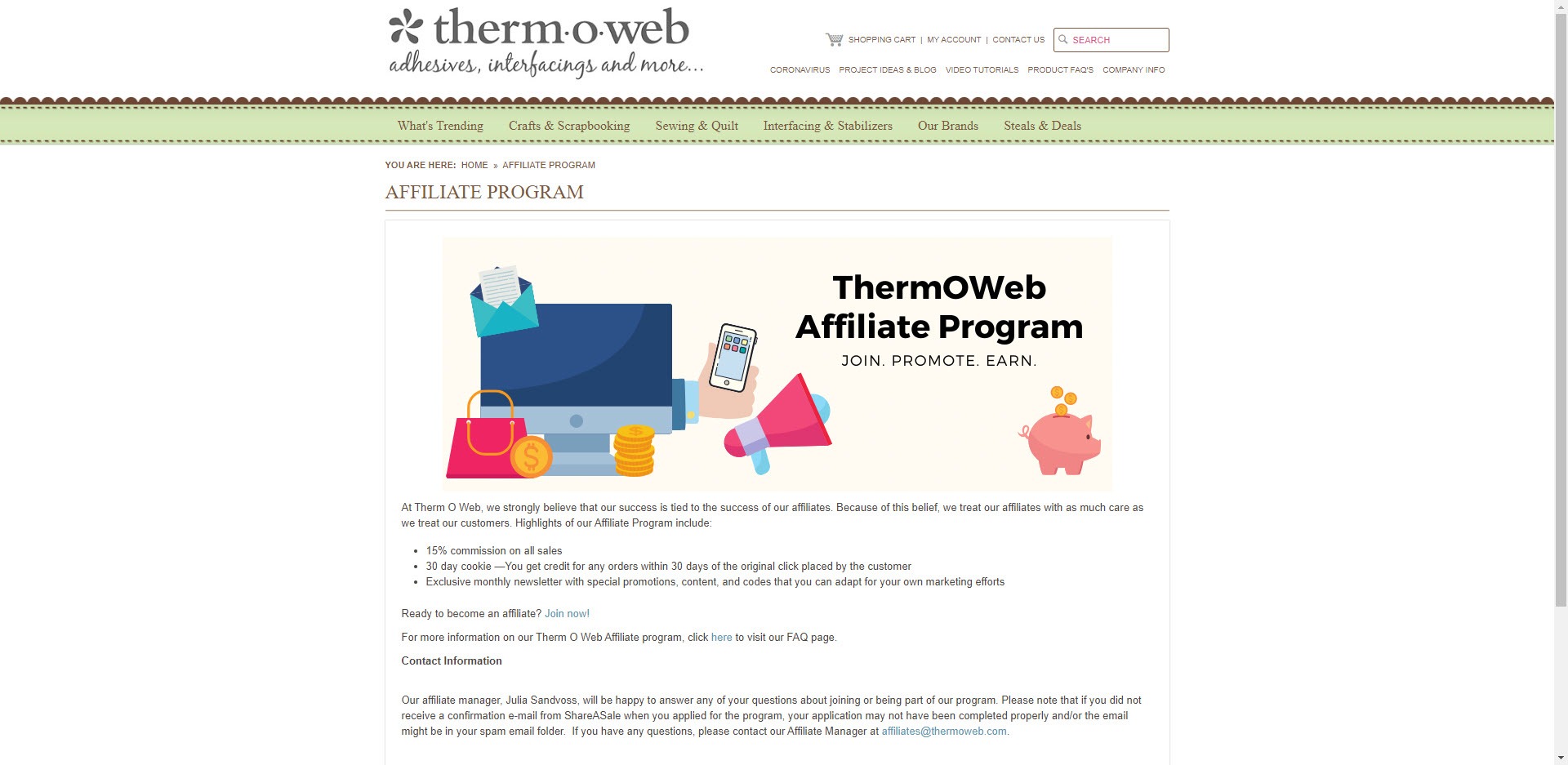 Scrapbooking Affiliate Programs - thermoweb affiliate