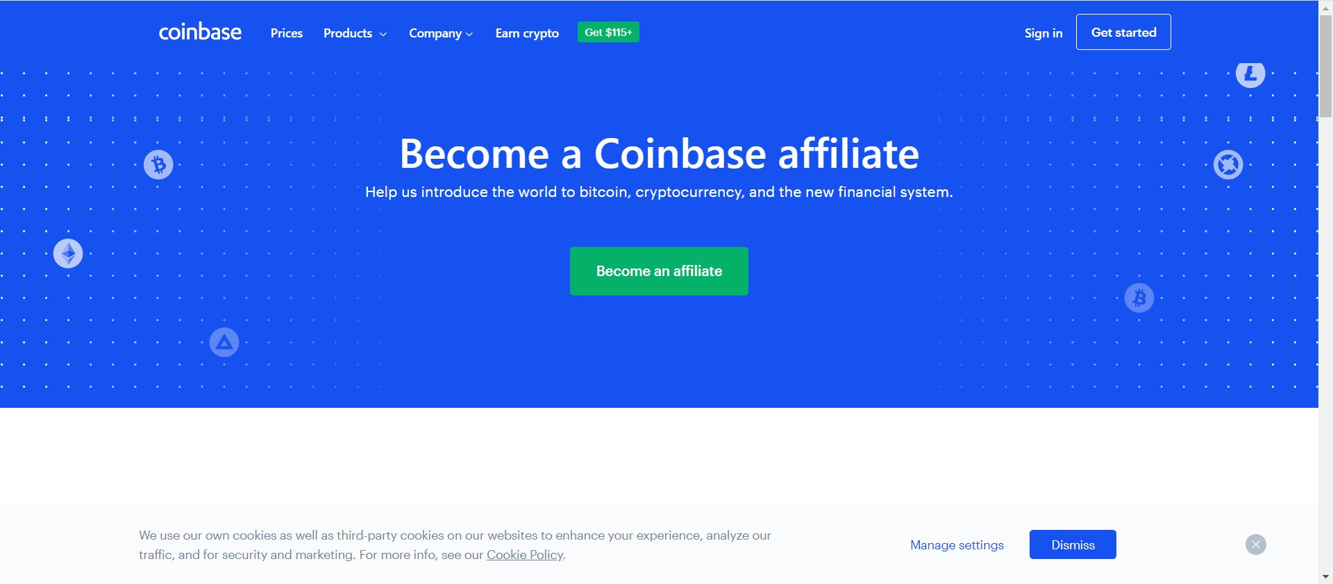 Crypto affiliate programs - Coinbase affiliate