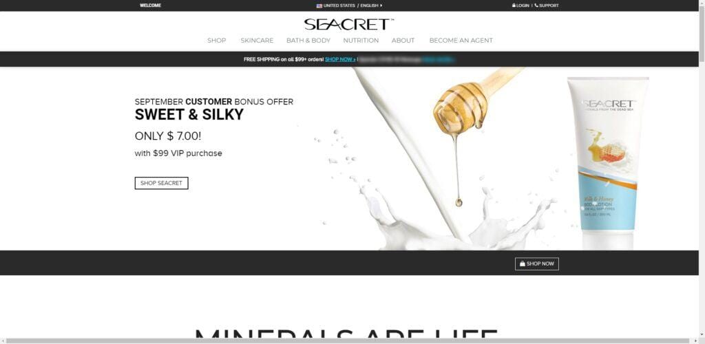 Seacret Direct MLM Review - Home
