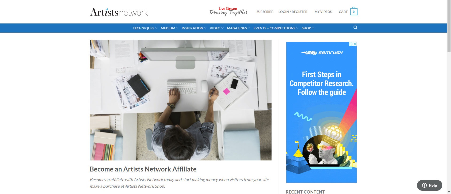 affiliate programs for painters - Artists Network affiliate