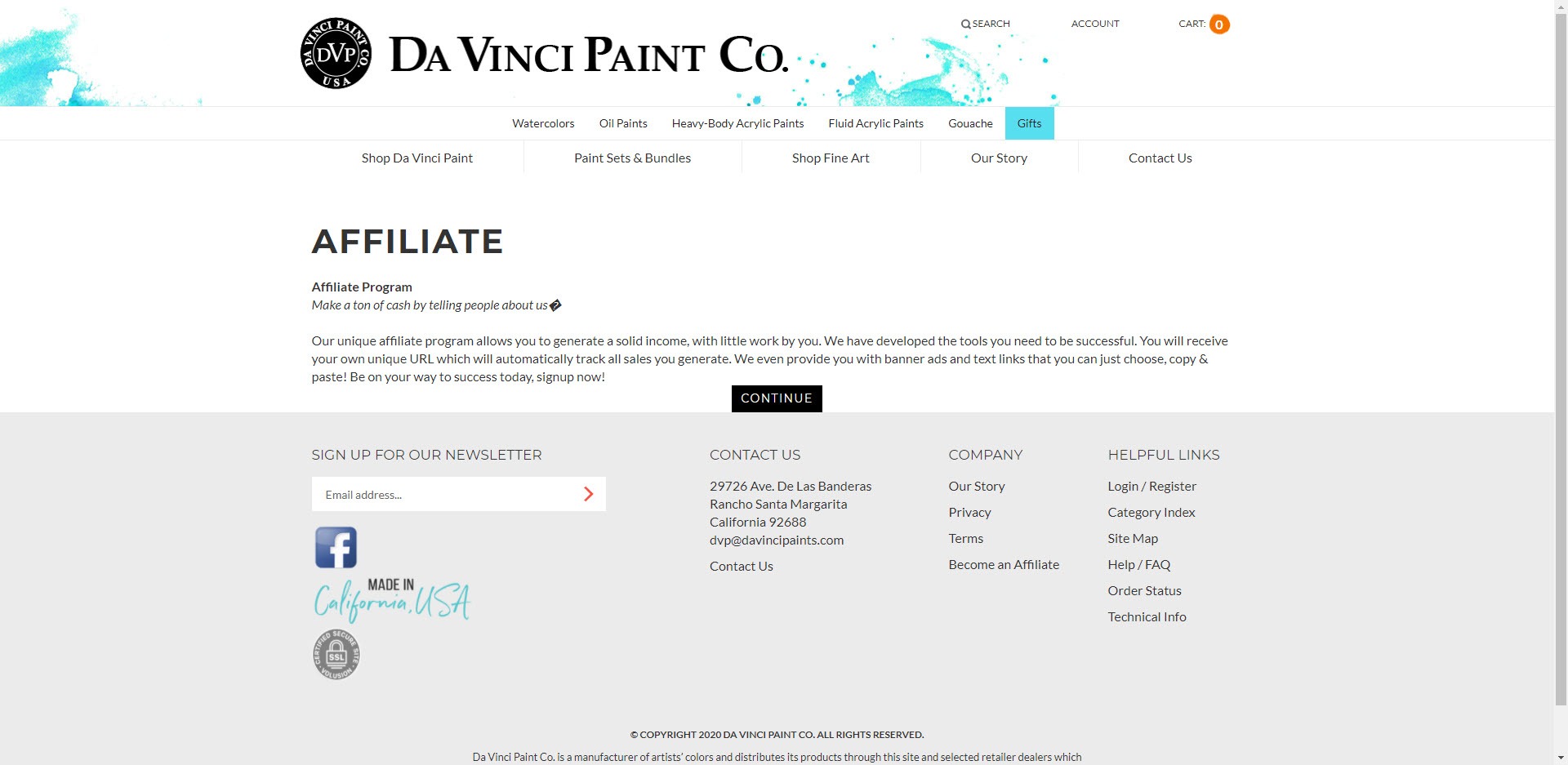 affiliate programs for painters - Da Vinci co affiliate