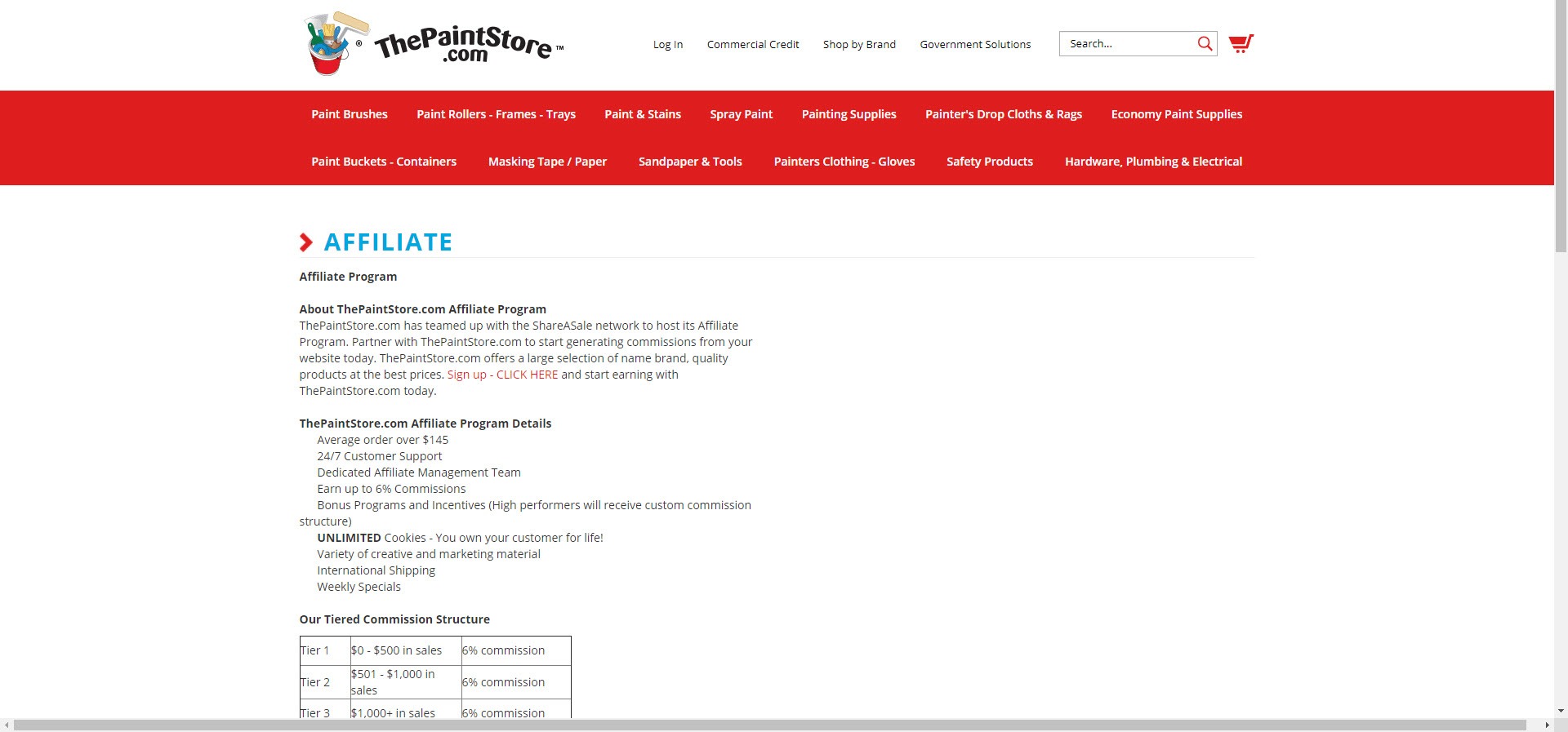 affiliate programs for painters - Paintstore.com affiliate