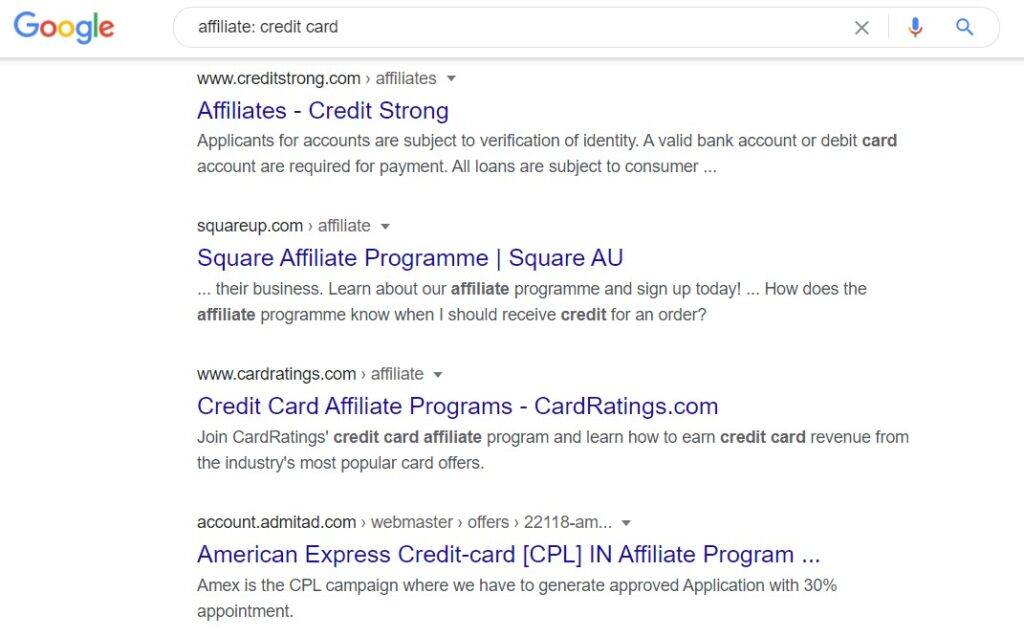 Credit Card affiliate programs - Affiliate
