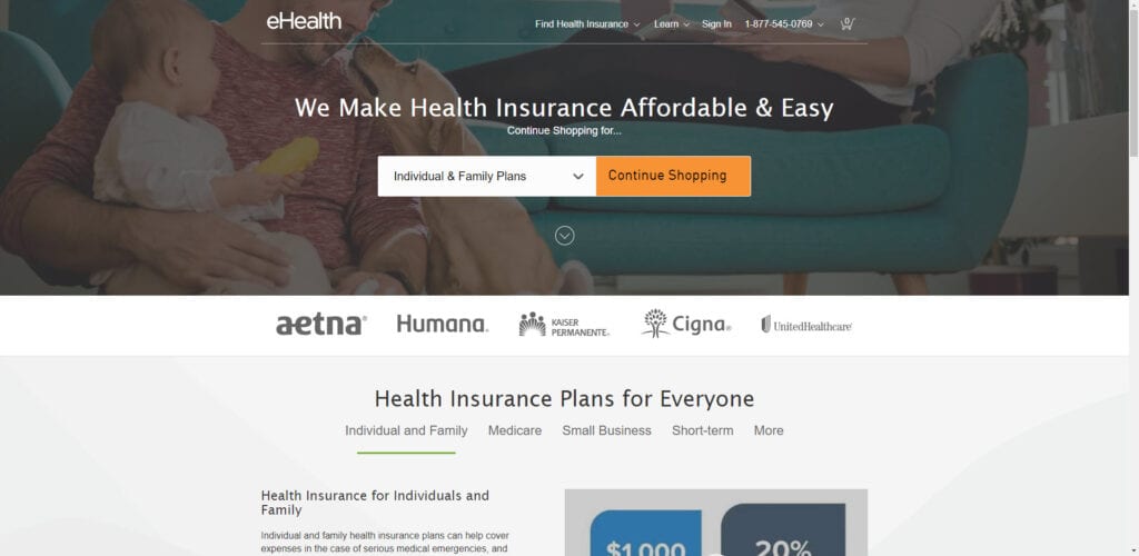 Insurance affiliate programs - eHealth