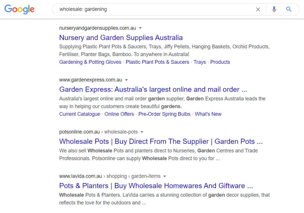 monetize a gardening website - wholesale