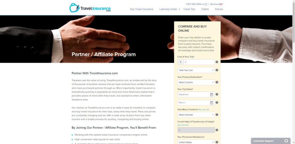travel insurance affiliate programs - travelinsurance.com affiliate