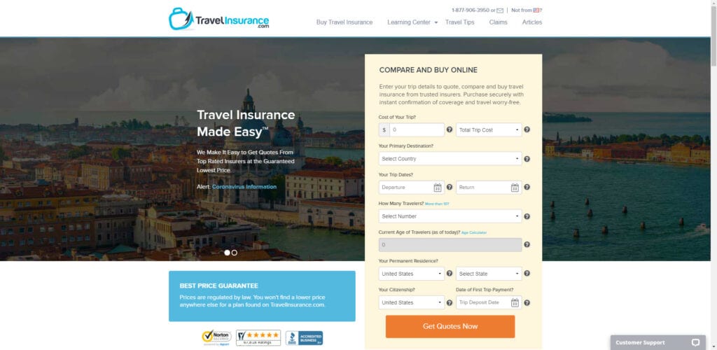 travel insurance affiliate programs - travelinsurance.com