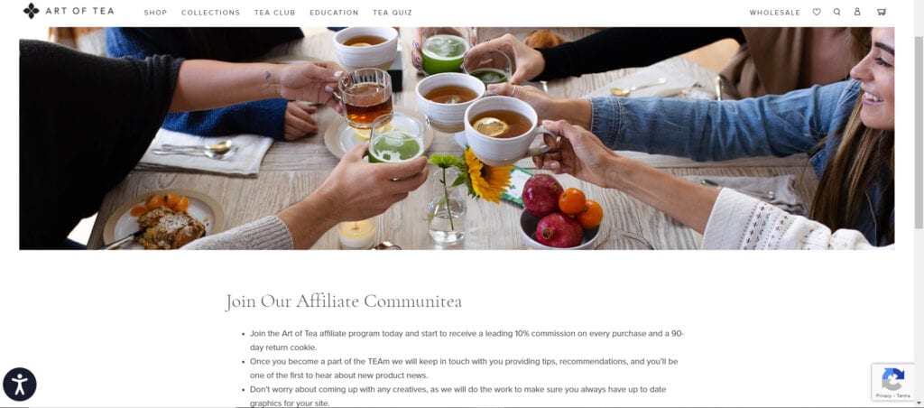 tea affiliate programs - Art of Tea affiliate
