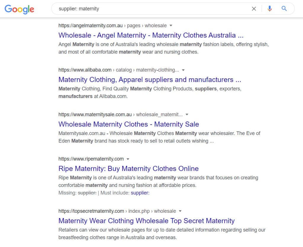 Sell maternity products - maternity supplier