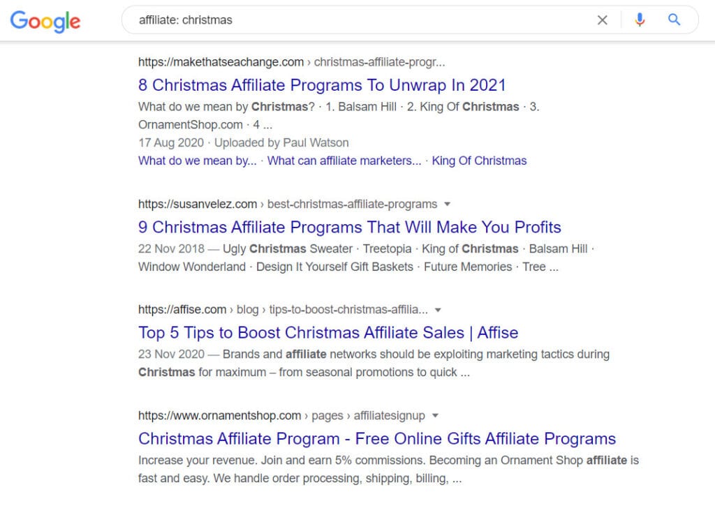 monetize a christmas blog - affiliate programs