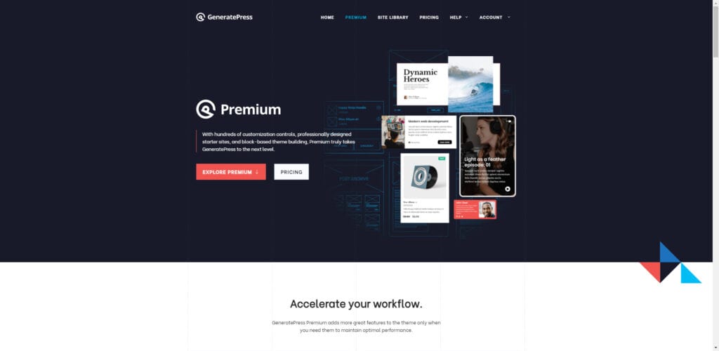 GeneratePress Premium Rreview - home