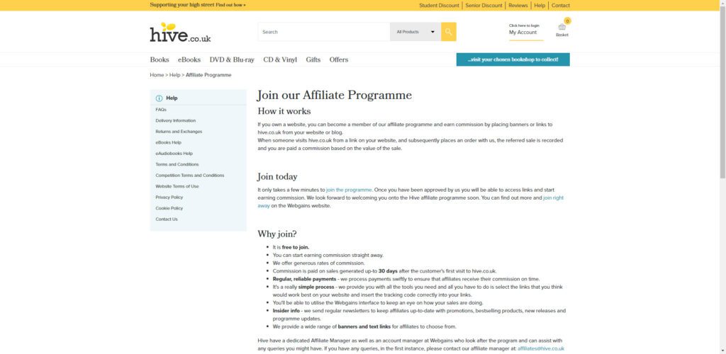 British affiliate programs - hive affiliate