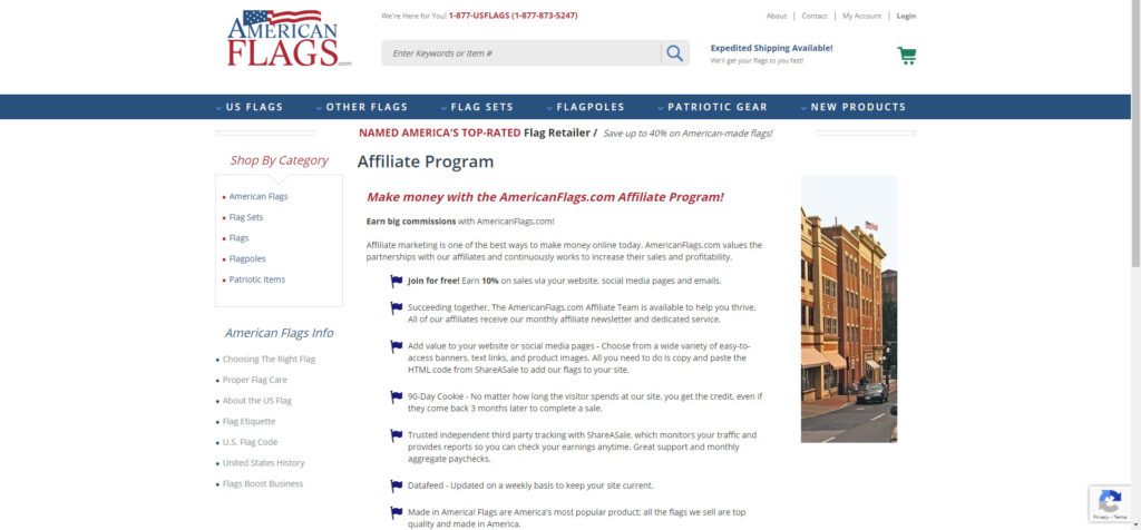 USA Affiliate Programs - American Flag affiliate