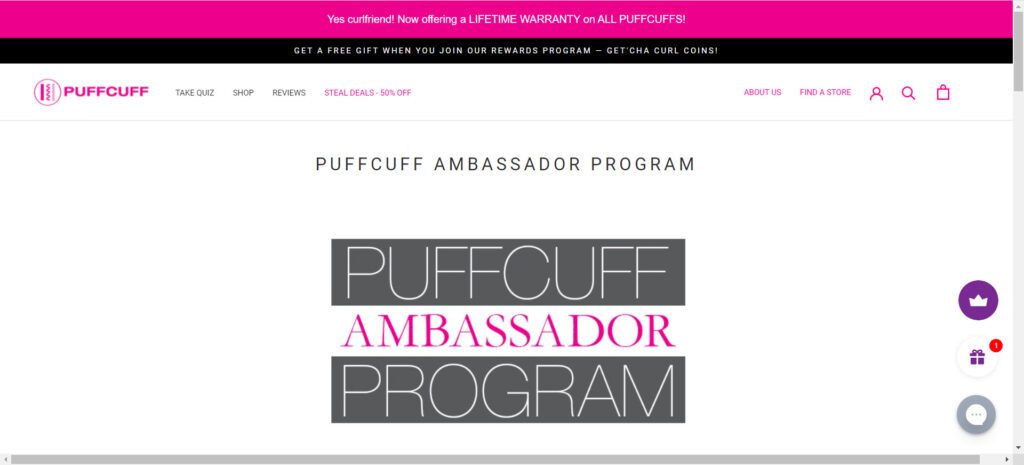 Hair care product Affiliate programs - Puff Cuff affiliate