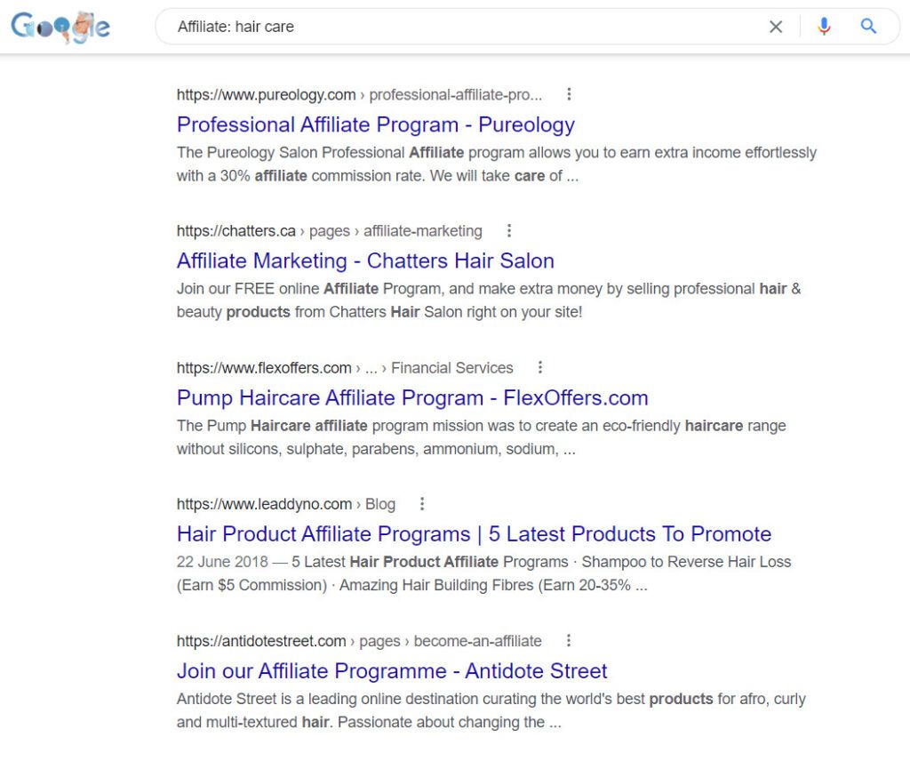 Sell Hair Care online - Affiliate programs