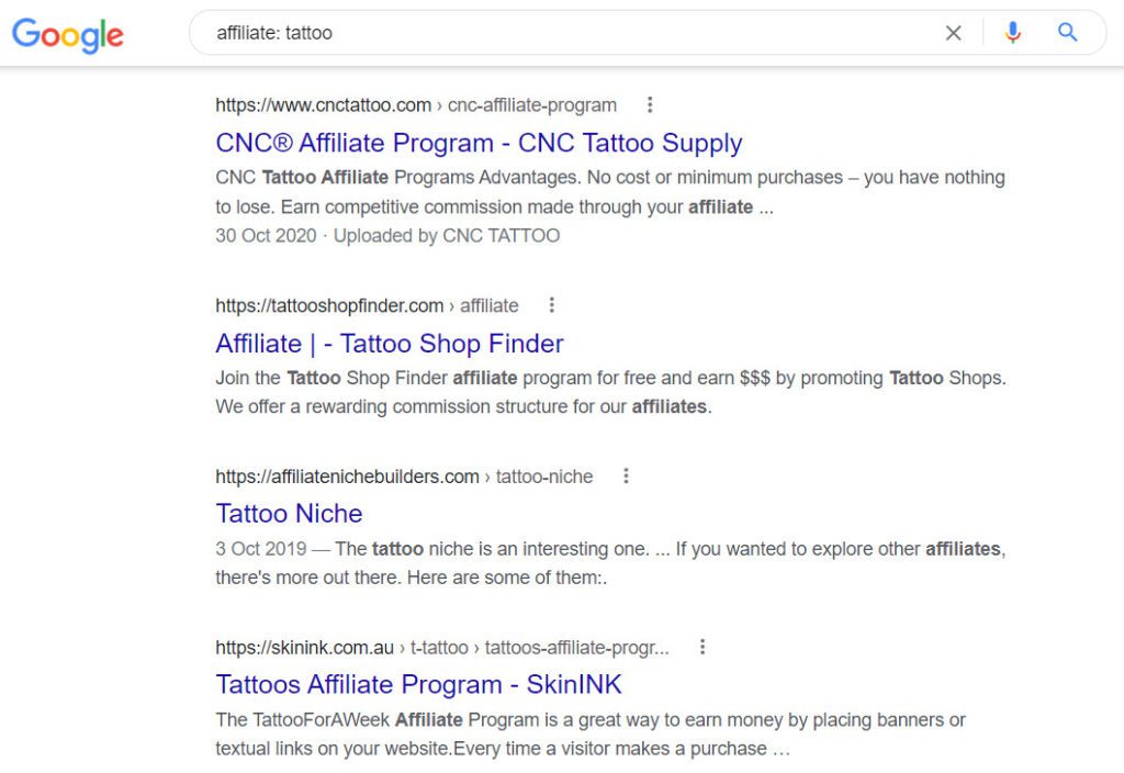Tattoo Affiliate Programs - affiliate programs