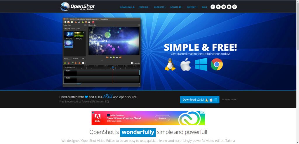 Best video editing software - Open Shot