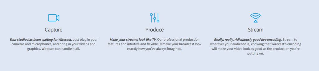 Best Live Streaming Platforms - Wirecast process