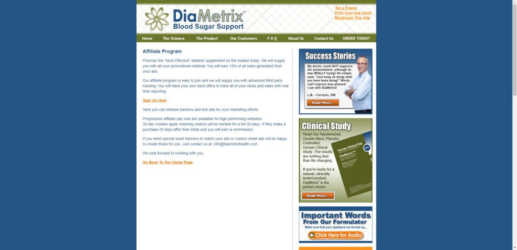 Diabetes affiliate programs - DiaMetrix affiliate