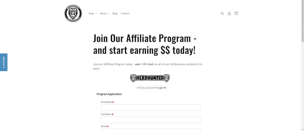 Surfing affiliate programs - Headhunter affiliate