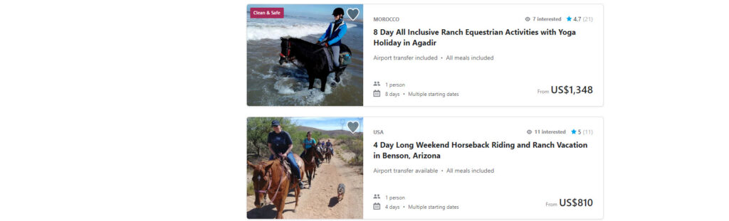 horse riding affiliate programs - Book Horse Riding Holidays options