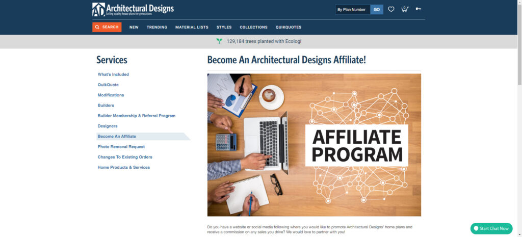 Real estate affiliate programs - Architectural Designs affiliate